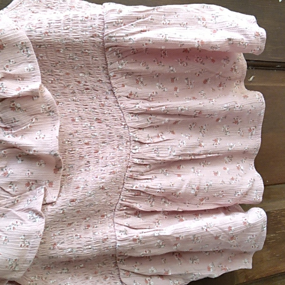 Nwt Pink &White Floral Top (L) - Picture 5 of 9